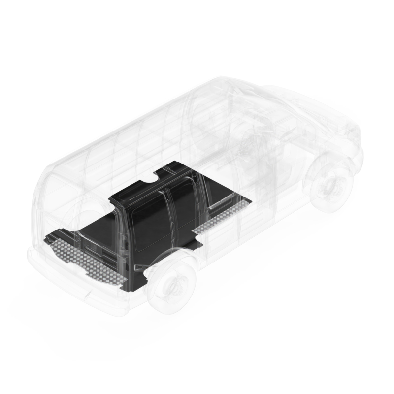 LEGEND AutoMat Bar Kit with Sills GMC Savana/Chevy Express Cargo Van Extended Wheelbase 1 Pc - Single Side Door Model 321-043-7321