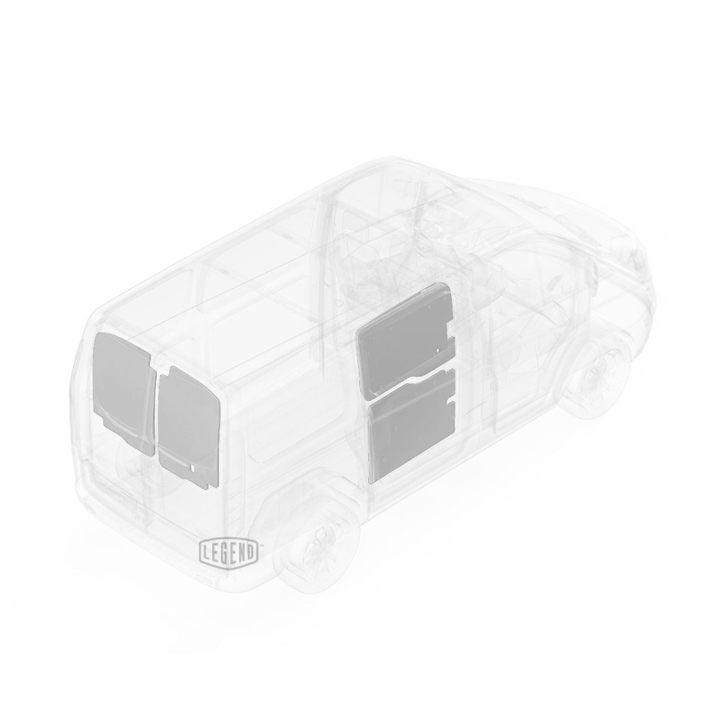 LEGEND EconoLite Door Liner ONLY - Ford Transit (all Wheelbase lengths) Cargo Van Low Roof - Textured Grey Model 07F00-20-L