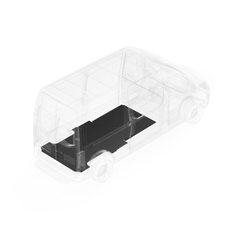 LEGEND AutoMat Bar without Sills Mercedes Sprinter 144" Wheelbase Cargo Van 1 Pc - Single Side Door Model 122-043-7321