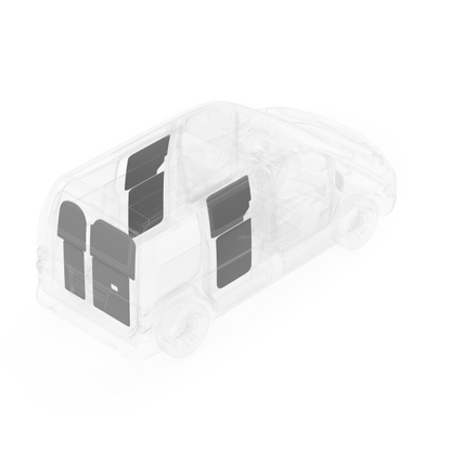 LEGEND DuraTherm Door Liner Nissan NV200 Cargo Van - Textured Grey Model 533-114-2613