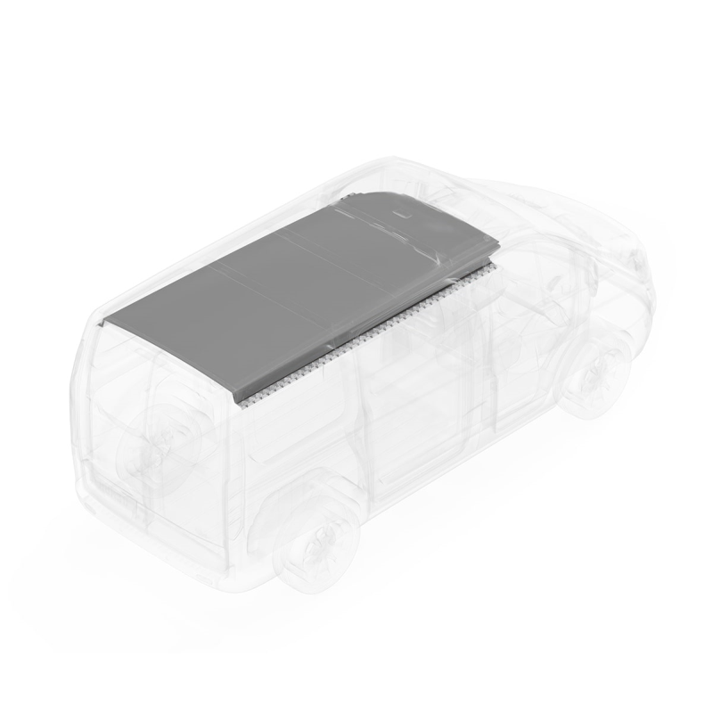LEGEND DuraTherm Ceiling Liner Kit Works with '.2' also Ford Transit 130" Cargo Van MR - Textured Grey - Dual Side Doors, Model 735-114-2613.MR