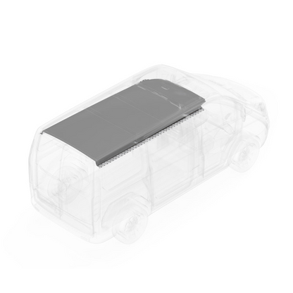 LEGEND DuraTherm Ceiling Liner Kit Works with '.2' also Ford Transit 130" Cargo Van MR - Textured Grey - Dual Side Doors, Model 735-114-2613.MR