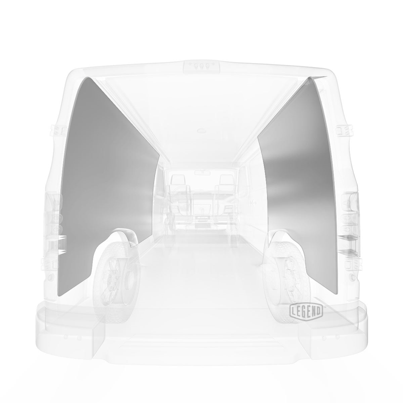 LEGEND EconoLite Wall Liner ONLY - Nissan NV Regular Wheelbase Cargo Van Low Roof - Textured Grey - Single Side Door Model 05N02-20-L