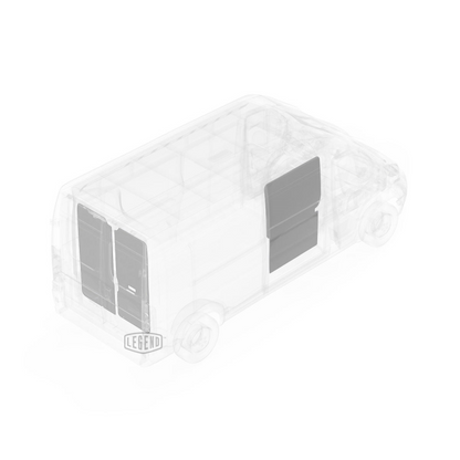 LEGEND EconoLite Door Liner Dual Doors RAM ProMaster 118" Cargo Van - Textured Grey Model 07R02-20.2