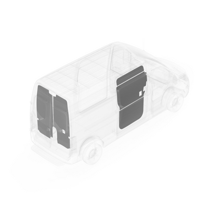 LEGEND DuraTherm Door Liner ONLY - Mercedes Sprinter (all Wheelbase lengths) Cargo Van Low Roof - Textured Grey Model 103-114-2613.LR