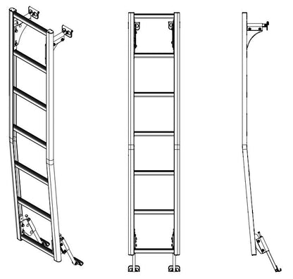 Prime Design Aluminum Rear Access Ladder for RAM ProMaster High Roof AAL-8008