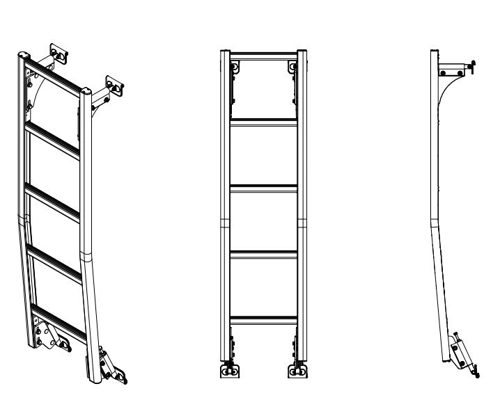Prime Design Aluminum Rear Access Ladder for Nissan NV Cargo Low Roof AAL-8013