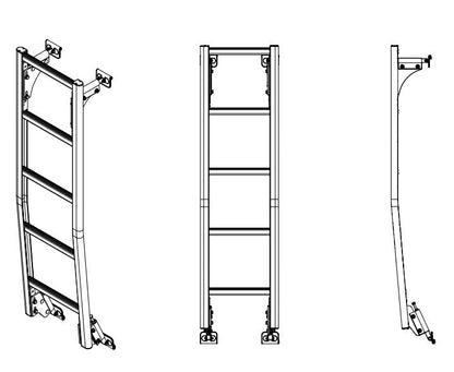 Prime Design Aluminum Rear Access Ladder for Nissan NV Cargo Low Roof AAL-8013