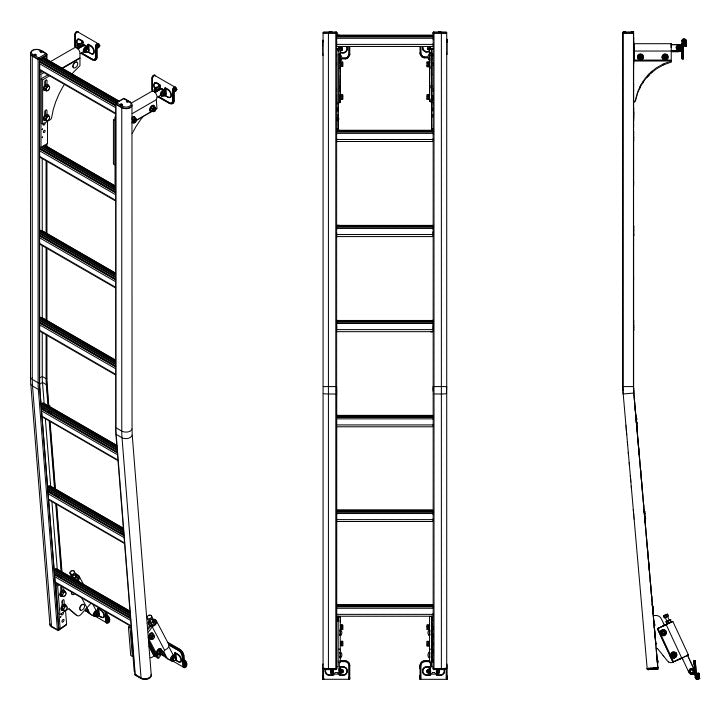 Prime Design Aluminum Rear Access Ladder for Nissan NV Cargo High Roof AAL-8014