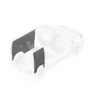 LEGEND DuraTherm Wall Liner RAM ProMaster City Cargo Van - Textured Grey - Single Side Door, Model 674-114-2613