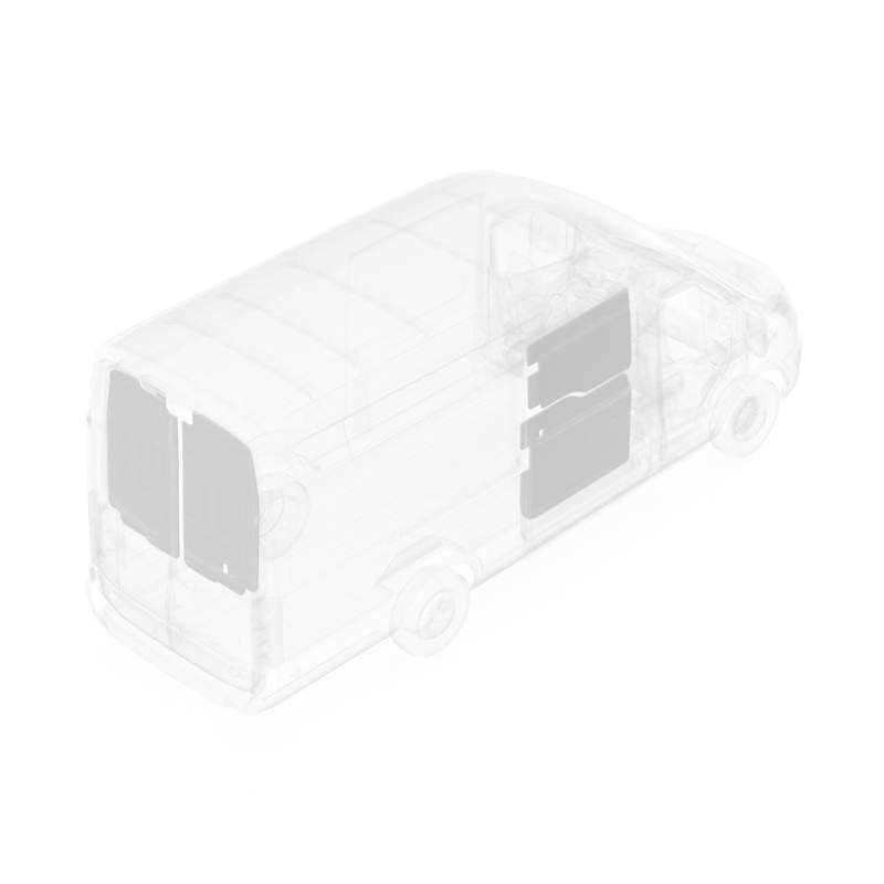 LEGEND DuraTherm Door Liner RAM ProMaster 118" Cargo Van - Textured Grey Model 623-114-2613