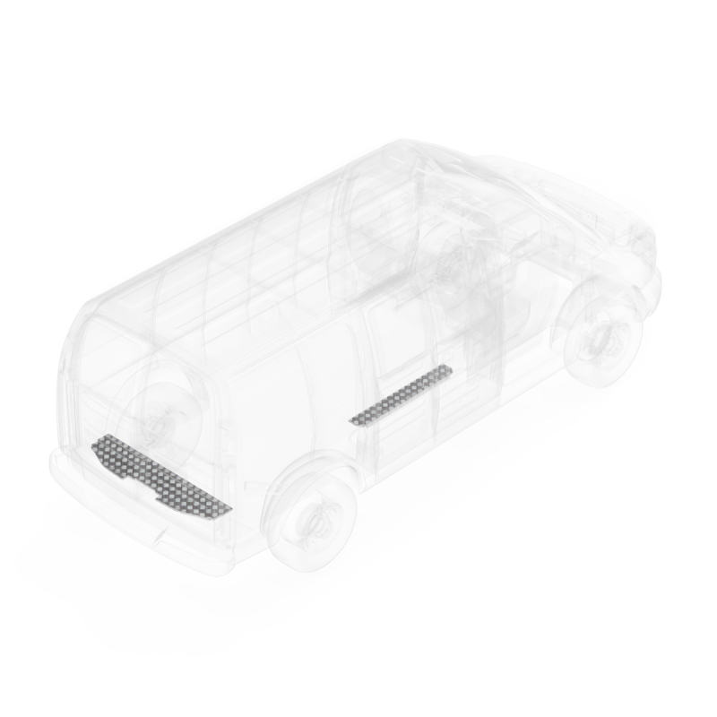 LEGEND Aluminum Floor Sill Set GMC Savana/Chevy Express Cargo Van (all WB lengths) - Single Side Door Model 309-151-1010