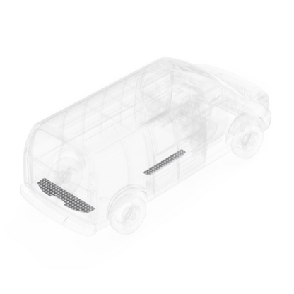 LEGEND Aluminum Floor Sill Set GMC Savana/Chevy Express Cargo Van (all WB lengths) - Single Side Door Model 309-151-1010
