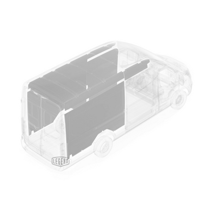 LEGEND EconoLite Wall Liner Dual Side Doors Ford Transit 148" EXT Cargo Van - Textured Grey Model 05F05-20.2