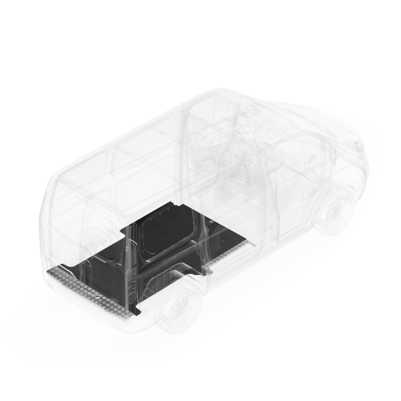 LEGEND EVOLVE Flooring With Sills Dual Side Doors Ford Transit 130" Wheelbase Cargo Van 3 Pc Model 731-123-6441.2