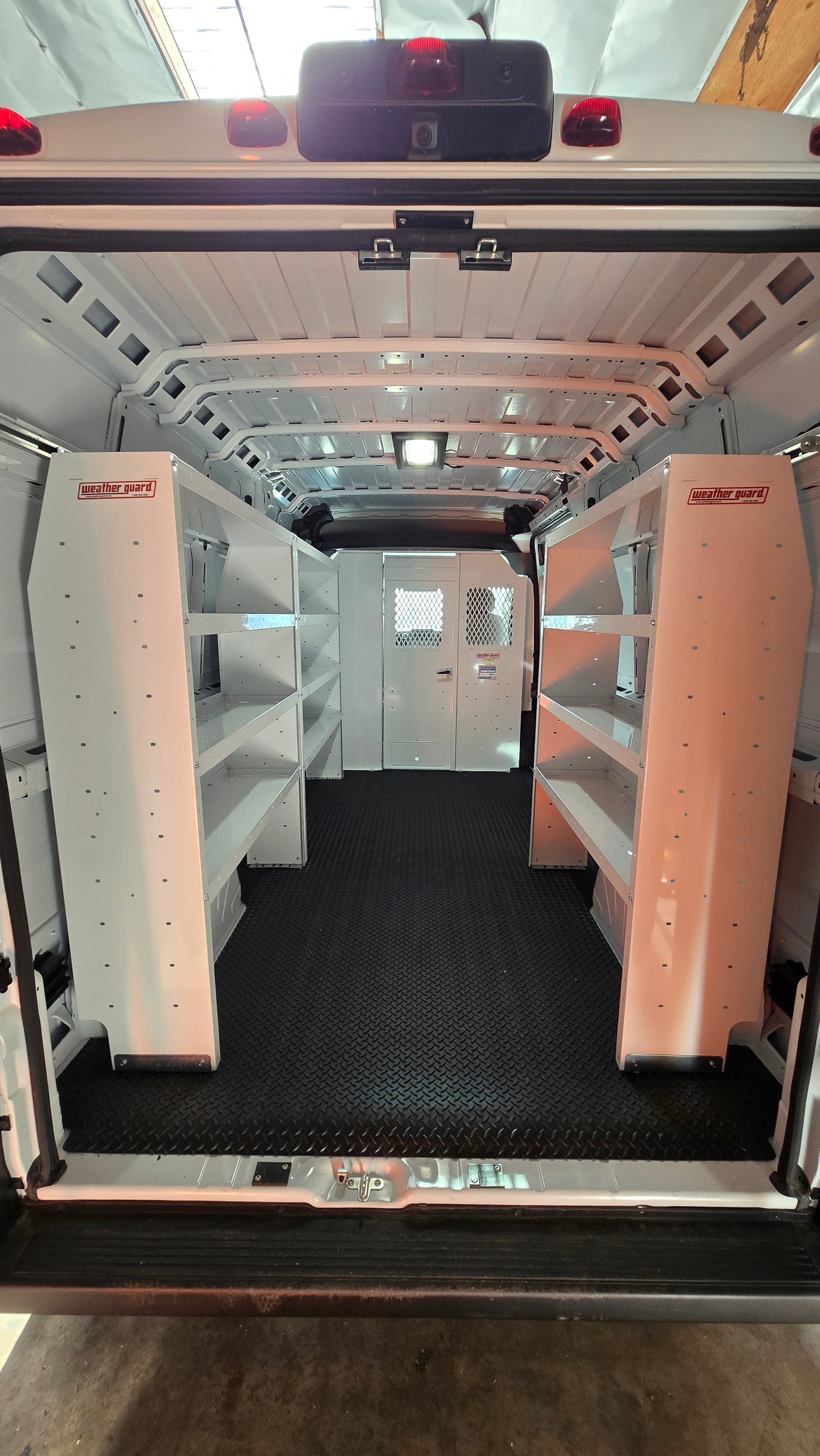Weather Guard Van Shelving installed by Pro Fleet Upfitters 