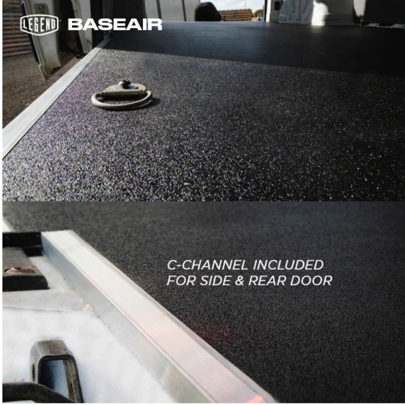 Legend 2015-Current Ford Transit 148" BaseAir Fold Flex One-Piece Floor Black Model FD0914-11RF1