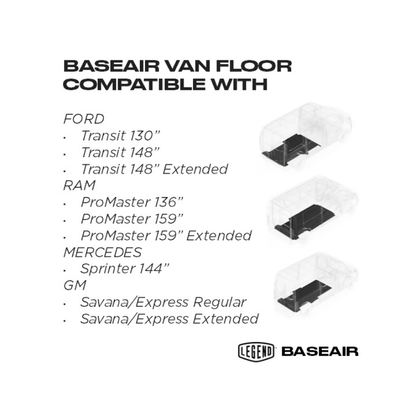Legend 2014-Current RAM ProMaster 136" BaseAir Fold Flex One-Piece Floor Black Model RA0614-11RF1