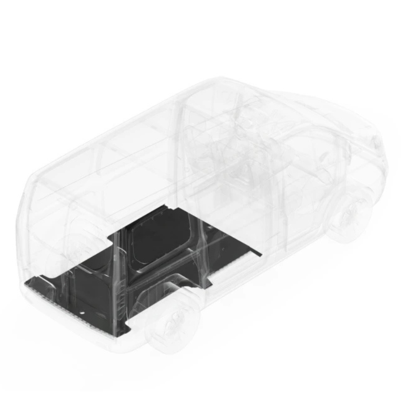 Legend 2015-Current Ford Transit 148" BaseAir Fold Flex One-Piece Floor Black Model FD0914-11RF1