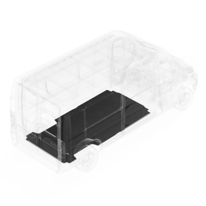 Legend 2014-Current RAM ProMaster 159" Extended BaseAir Fold Flex One-Piece Floor Black Model RA1014-11RF1