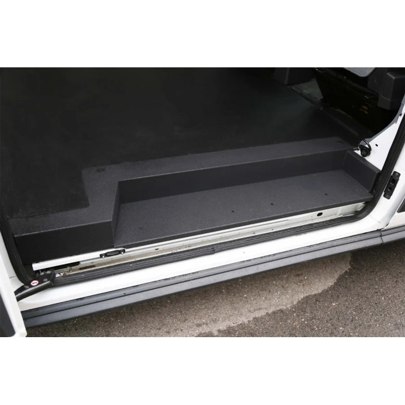LEGEND Steel Floor Threshold Set Ford Transit (all WB lengths) w/ Full Lower Step - Black - Dual Side Doors Model U709-151-1011.2