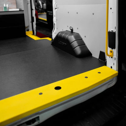 LEGEND Steel Floor Threshold Set Ford Transit (all WB lengths) w/o Lower Step - Yellow - Single Side Door Model 709-151-1018