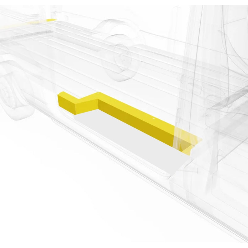 LEGEND Steel Floor Threshold Set Ford Transit (all WB lengths) w/o Lower Step - Yellow - Single Side Door Model 709-151-1018