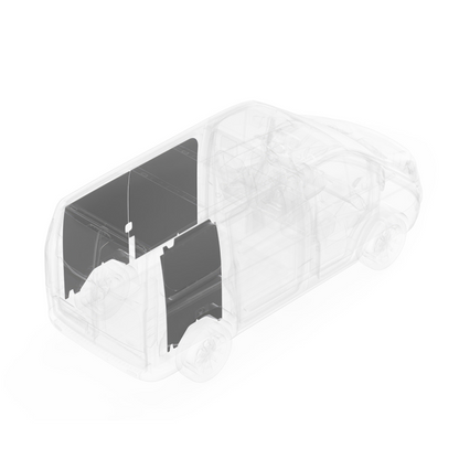 LEGEND DuraTherm Wall Liner Ford Transit 130" Cargo Van MR - Textured Grey - Single Side Door, Model 734-114-2613.MR
