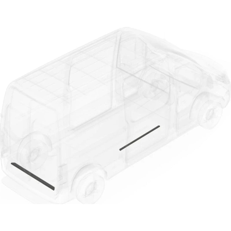 LEGEND Steel Floor Threshold Set Mercedes Sprinter (all WB lengths) w/o Lower Step - Black - Single Side Door Model 109-151-1011