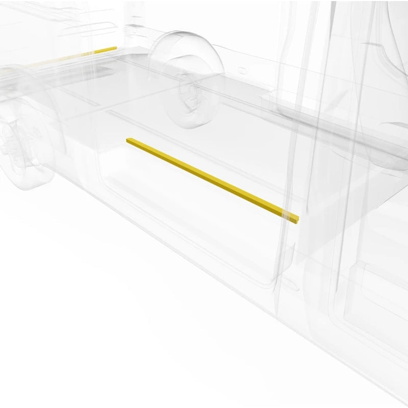 LEGEND Steel Floor Threshold Set Mercedes Sprinter (all WB lengths) w/o Lower Step - Yellow - Single Side Door Model 109-151-1018