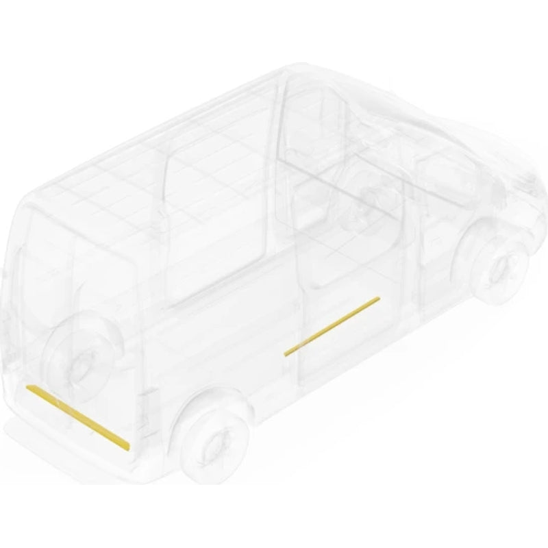 LEGEND Steel Floor Threshold Set Mercedes Sprinter (all WB lengths) w/o Lower Step - Yellow - Single Side Door Model 109-151-1018
