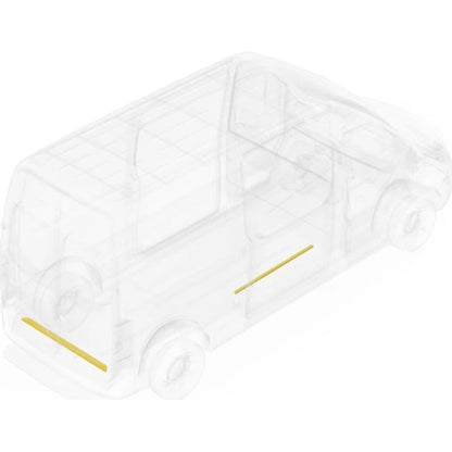 LEGEND Steel Floor Threshold Set Mercedes Sprinter (all WB lengths) w/o Lower Step - Yellow - Single Side Door Model 109-151-1018