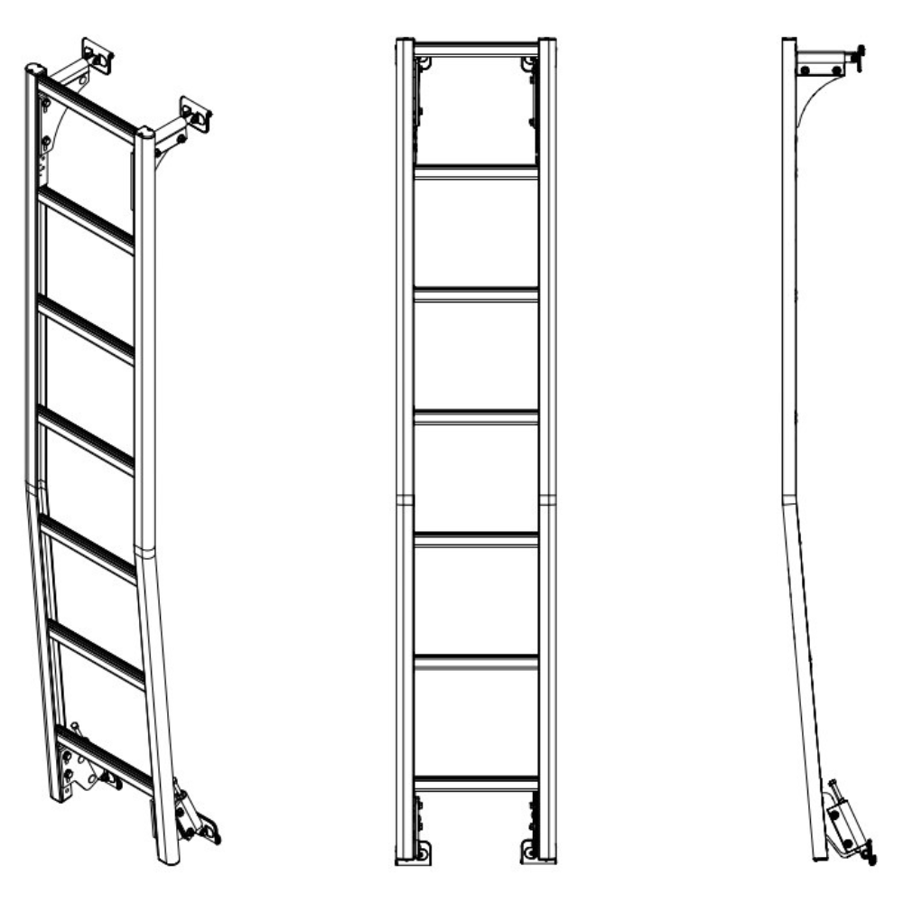 Prime Design Aluminum Rear Access Ladder for Mercedes Sprinter High Roof AAL-8003