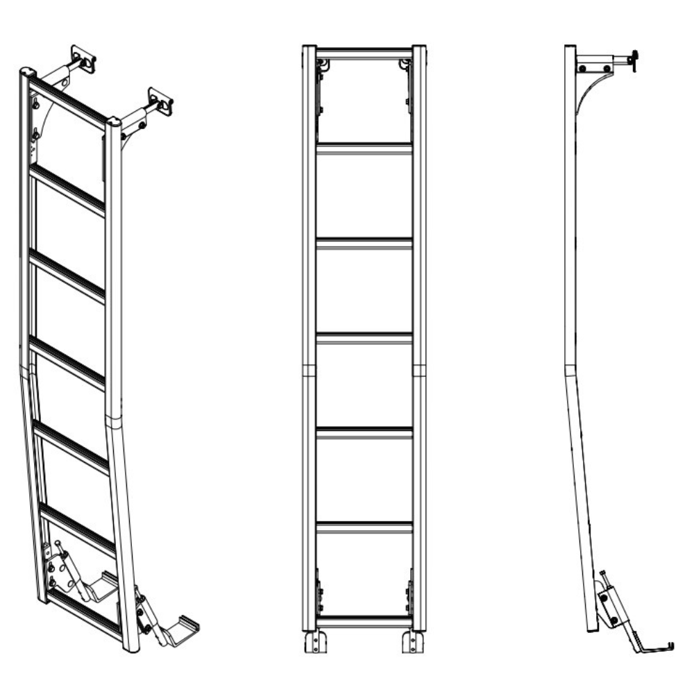 Prime Design Aluminum Rear Access Ladder for Ford Transit Mid Roof AAL-8009