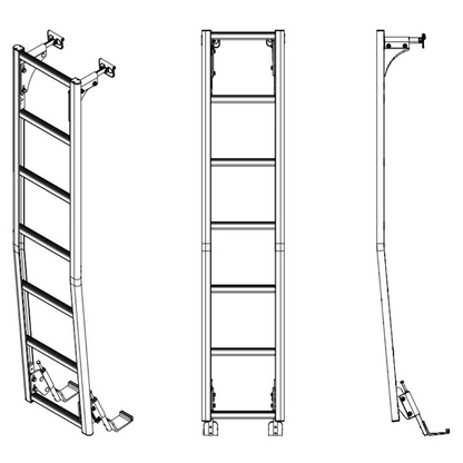 Prime Design Aluminum Rear Access Ladder for Ford Transit Mid Roof AAL-8009