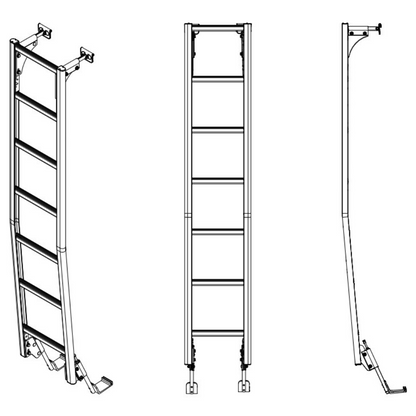 Prime Design Aluminum Rear Access Ladder for Ford Transit High Roof AAL-8011