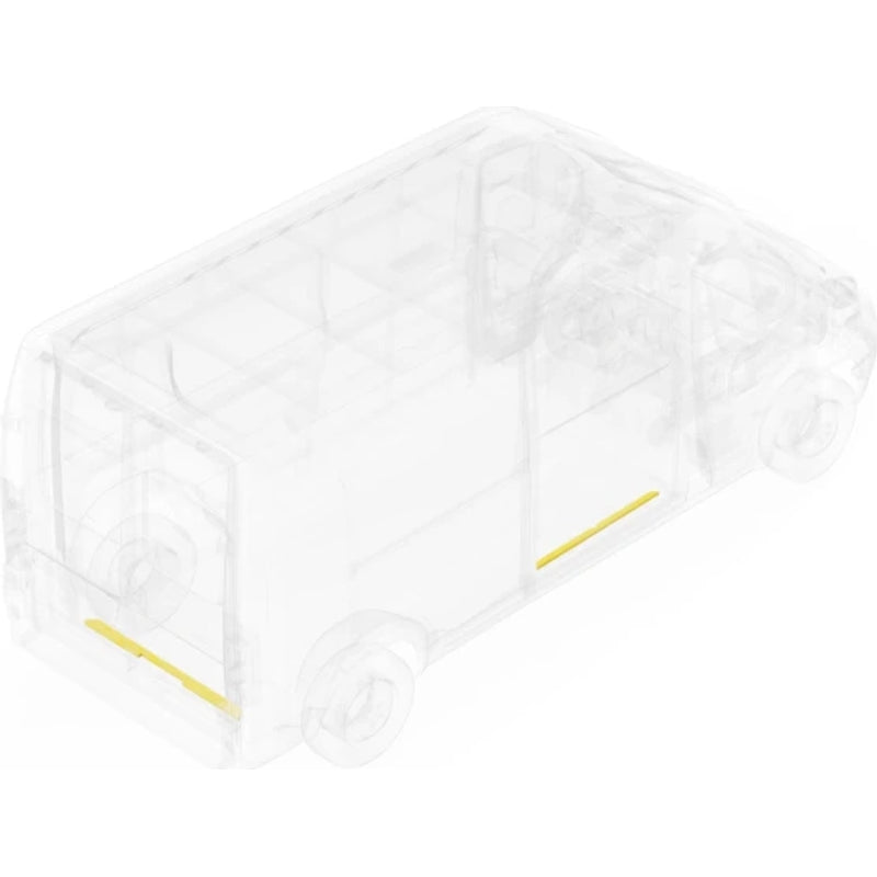 LEGEND Steel Floor Threshold Set RAM ProMaster (all WB lengths) w/o Lower Step - Yellow - Single Side Door Model 609-151-1018