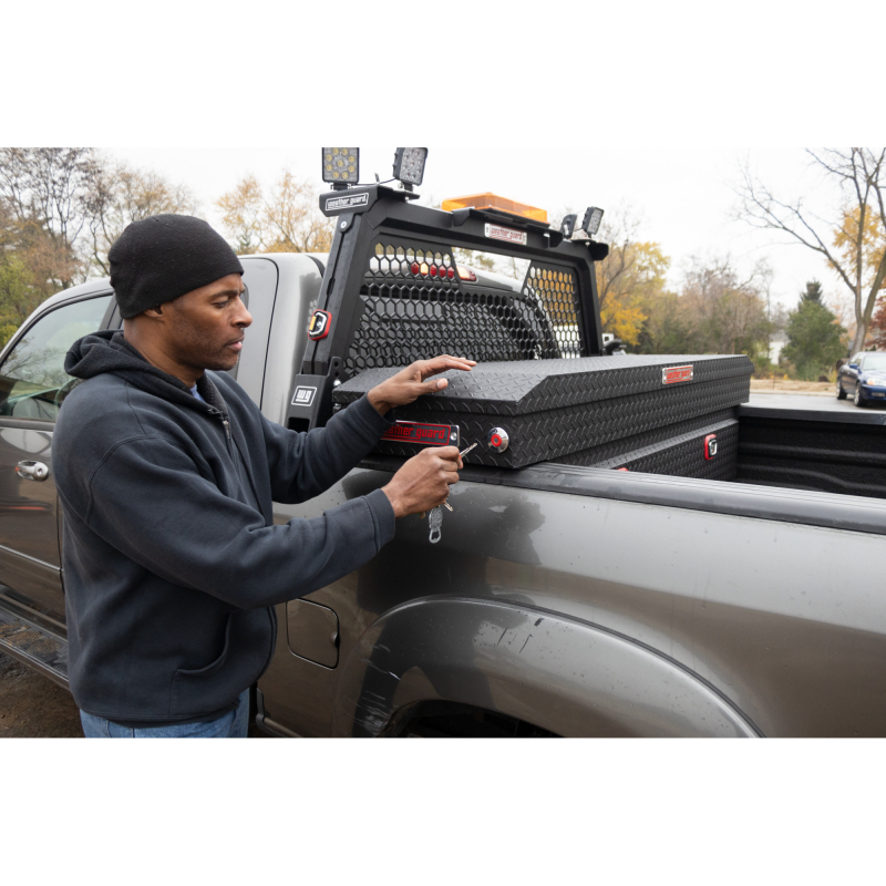 Weather Guard Saddle box installed by Pro Fleet Upfitters 