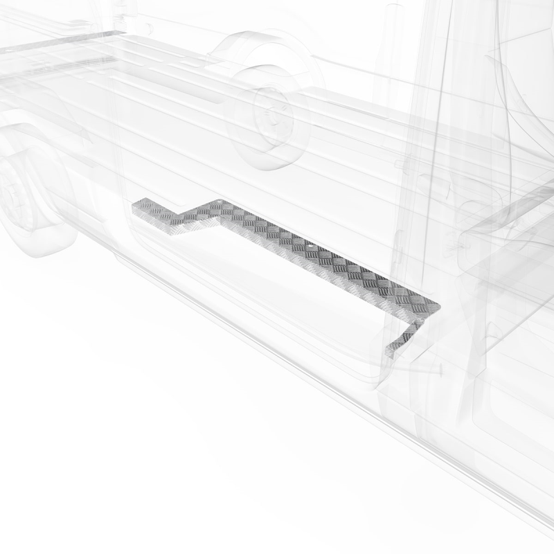 LEGEND Aluminum Floor Sill Set Ford E-Series (all WB lengths) Cargo Van - Single Side Door Model 009-151-1010