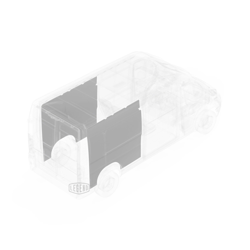 LEGEND EconoLite Wall Liner ONLY - Dual Side Doors RAM ProMaster 159" Wheelbase Cargo Van High Roof - Textured Grey Model 05R04-20-H.2