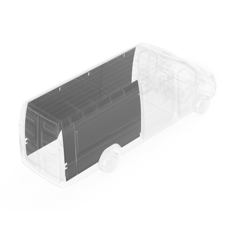 LEGEND DuraTherm Wall Liner Mercedes Sprinter 170" EXT Cargo Van - Textured Grey - Single Side Door, Model 144-114-2613