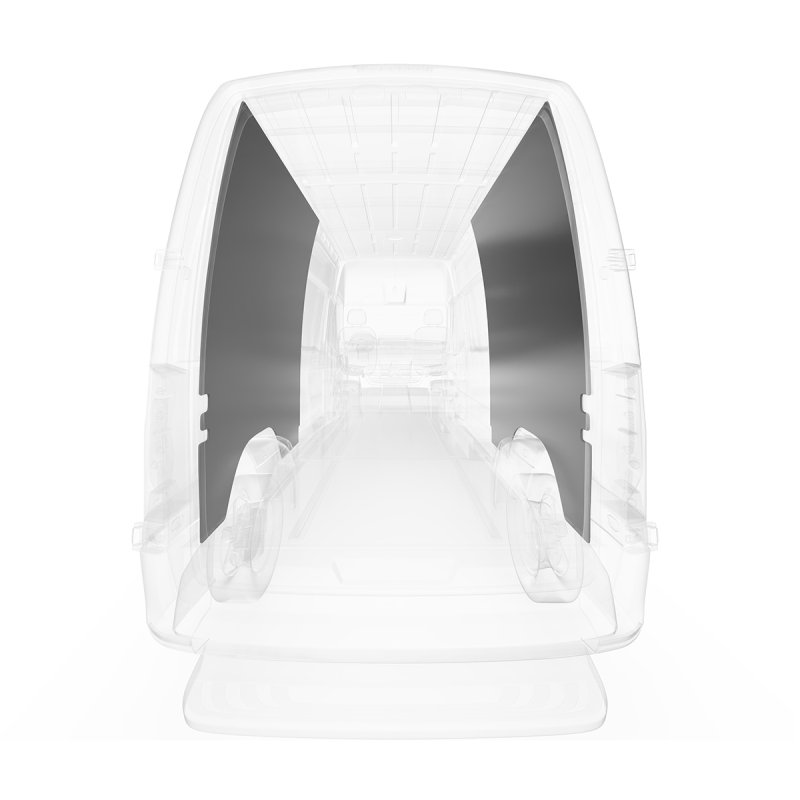 LEGEND DuraTherm Wall Liner Mercedes Sprinter 144" Cargo Van HR - Textured Grey - Single Side Door, Model 124-114-2613.HR