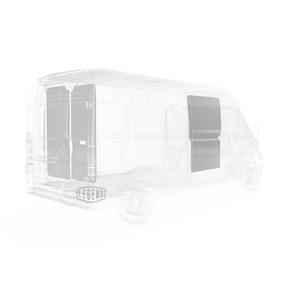 LEGEND EconoLite Door Liner Dual Doors RAM ProMaster 118" Cargo Van - Textured Grey Model 07R02-20.2