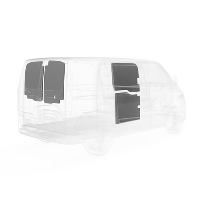 LEGEND DuraTherm Door Liner ONLY - Hinged Side Doors Ford Transit (all Wheelbase lengths) Cargo Van Low Roof - Textured Grey Model 703-114-2613LR3