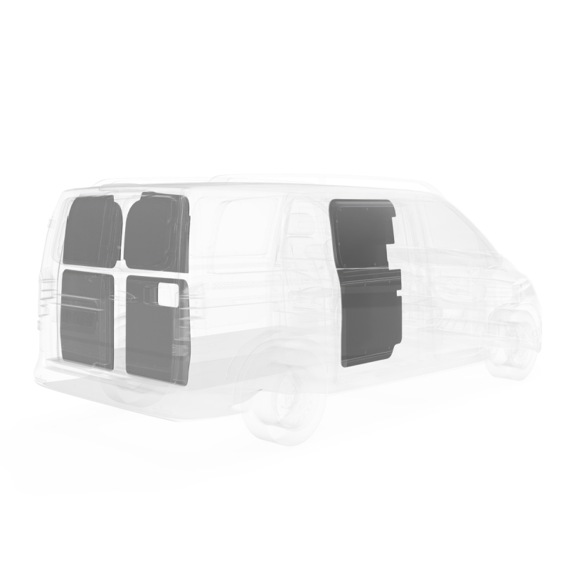 LEGEND DuraTherm Door Liner ONLY - Mercedes Metris 135" Extended Wheelbase Cargo Van Low Roof - Textured Grey Model 113-114-2613