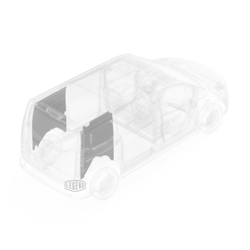 LEGEND EconoLite Wall Liner ONLY - Ford Transit Connect Short Wheelbase Cargo Van - Textured Grey - Single Side Door Model 05F01-20