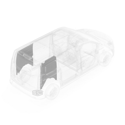 LEGEND EconoLite Wall Liner ONLY - Ford Transit Connect Short Wheelbase Cargo Van - Textured Grey - Single Side Door Model 05F01-20