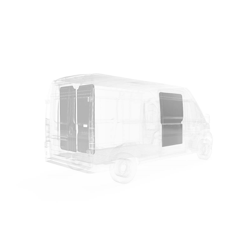 LEGEND EconoLite Wall Liner ONLY - RAM ProMaster 159" Wheelbase Cargo Van High Roof - Textured Grey - Single Side Door Model 05R04-20-H