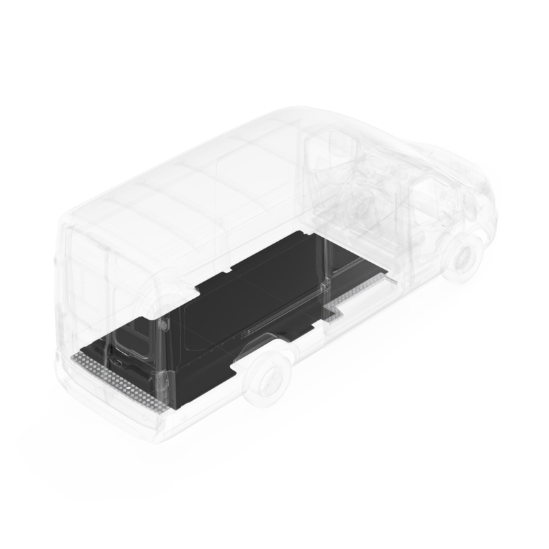 LEGEND EVOLVE Flooring With Sills Ford Transit 148" Wheelbase Cargo Van 3 Pc - Single Side Door Model 741-123-6441