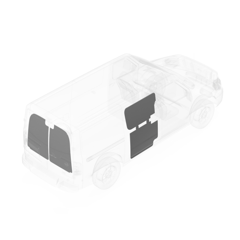 LEGEND DuraTherm Door Liner ONLY - Nissan NV Cargo Van Regular Wheelbase High Roof - Textured Grey Model 523-114-2613
